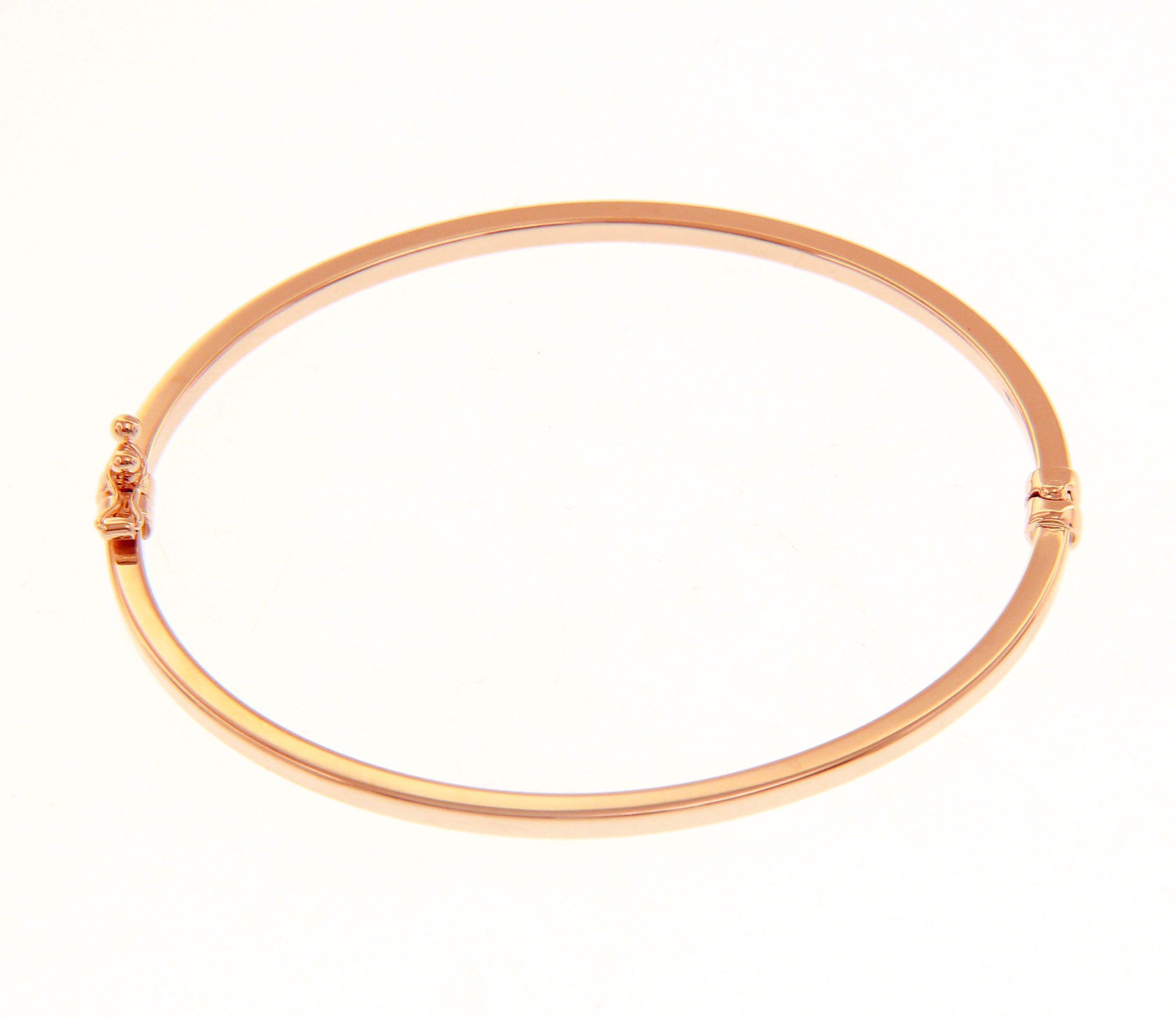 Rose gold oval bracelet with clasp k14 (code S219996)